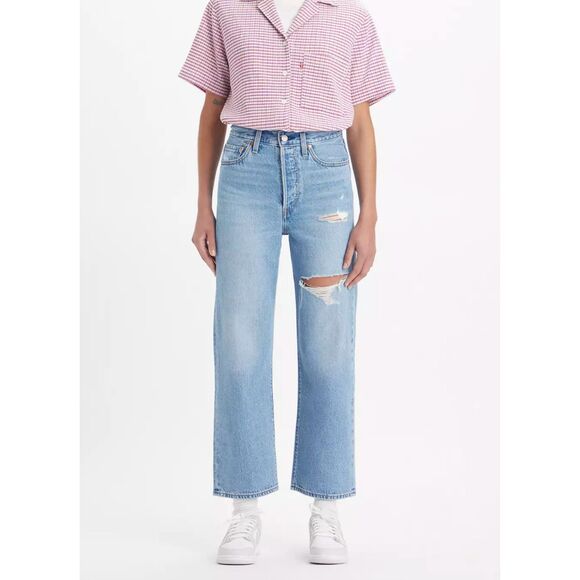 LEVI'S Ribcage Straight Ankle High Rise Denim Jeans Pants Womens 26 - Picture 1 of 10